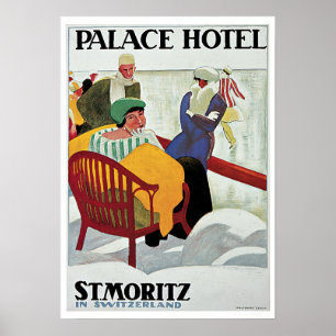 Poster Vintage voyage, Hôtel Palace