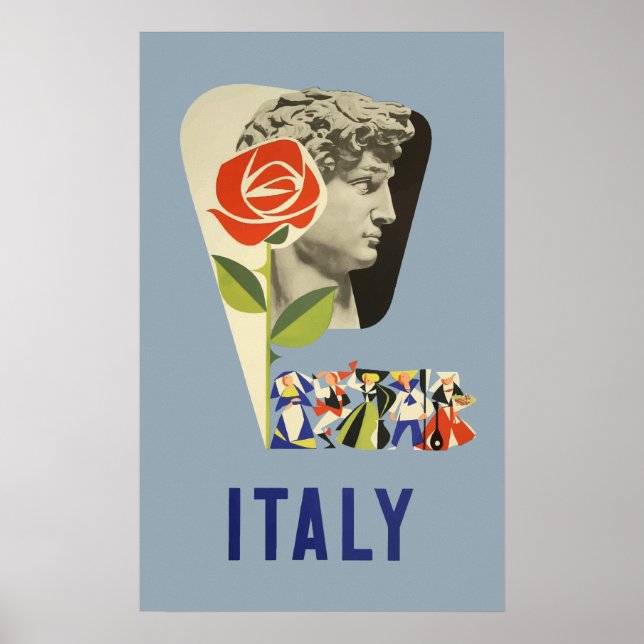 Poster Vintage voyage Italie (Devant)