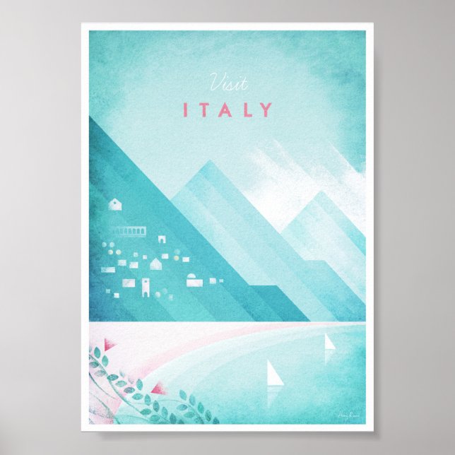Poster Vintage voyage Italie (Devant)