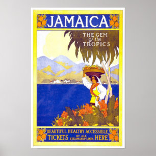 Poster Vintage voyage Jamaïque