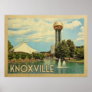Poster Vintage voyage Knoxville Tennessee