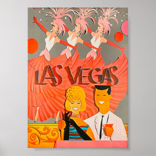 Poster Vintage voyage Las Vegas Retro