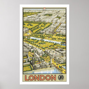 Poster Vintage voyage Londres