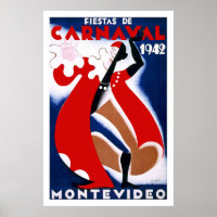Poster Vintage voyage "Montevideo"