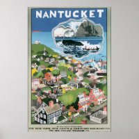 Poster Vintage voyage Nantucket