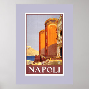 Poster Vintage voyage Napoli