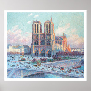 Poster Vintage voyage Notre-Dame de Paris