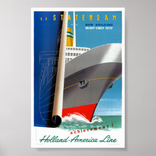 Poster Vintage voyage Pays-Bas restauré