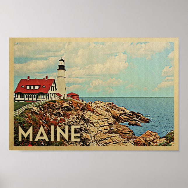 Poster Vintage voyage phare Poster (Devant)