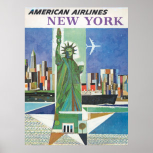 Poster Vintage voyage pour American Airlines