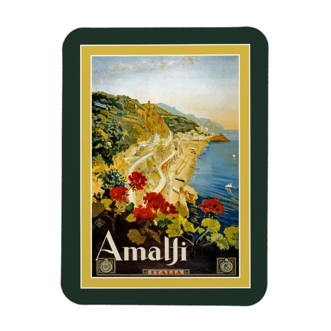 Poster Vintage voyage pour Italie Magnet (Vertical)