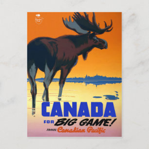 Poster Vintage voyage pour le Canada Carte postale