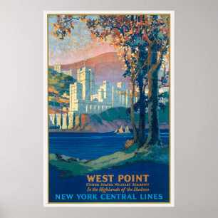 Poster Vintage voyage Pour New York Central Lines