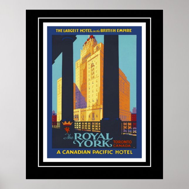 Poster Vintage voyage Royal York Canada (Devant)