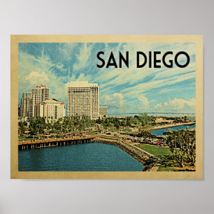 Poster Vintage voyage San Diego