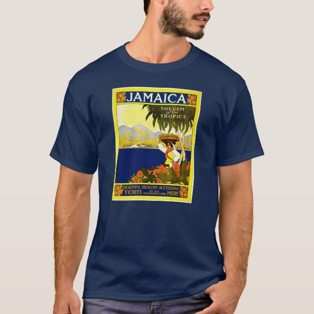 Poster Vintage voyage : T-shirt Jamaïque (Devant)