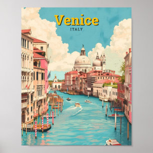 Poster Vintage voyage Venice Italie