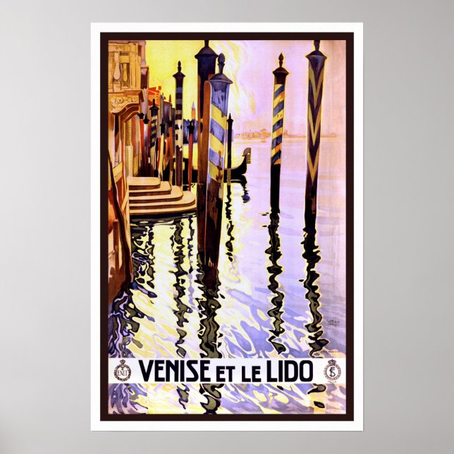 Poster Vintage voyage, Venise (Devant)