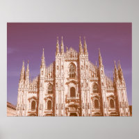 Vintage vue Milan cathédrale aka Duomo di Milan