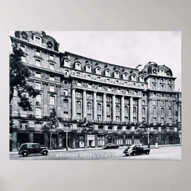 Poster Vintage Waldorf Hotel London (Devant)