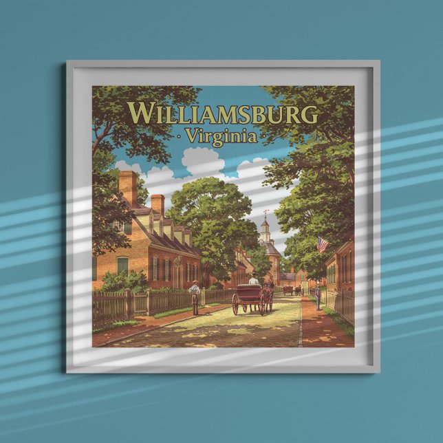 Poster Vintage Williamsburg Virginie (Créateur téléchargé)