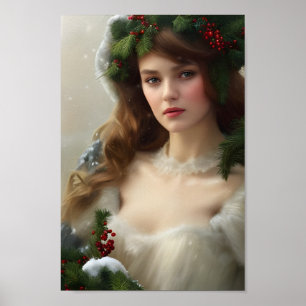 Poster Vintage Winter Beauty