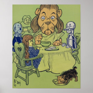 Poster Vintage Wizard of Oz Eating At The Table