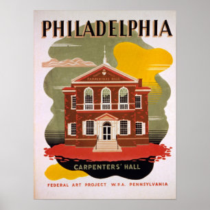 Poster vintage WPA Philadelphia