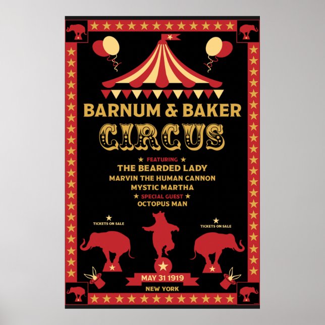 Poster Vintages originaux inspirés Cirque (Devant)