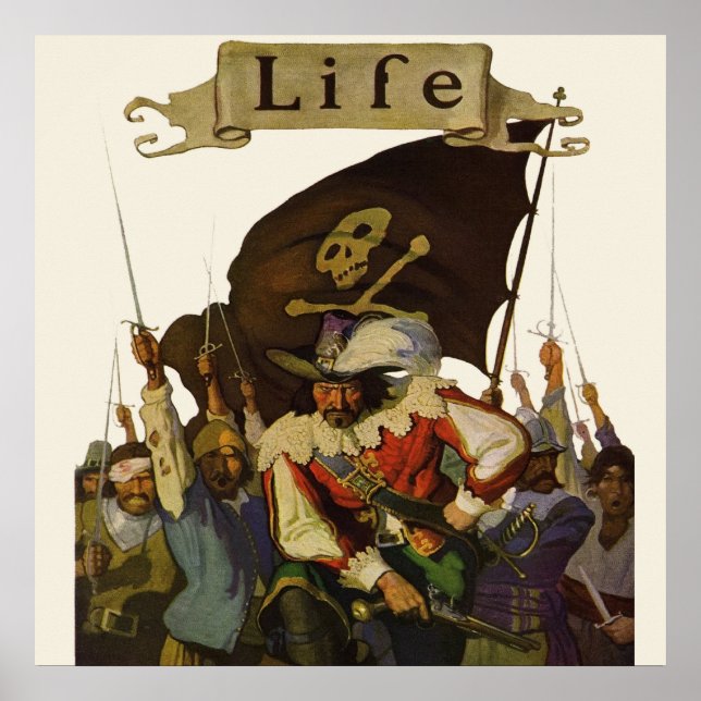 Poster Vintages pirates de la vie 1921 (Devant)