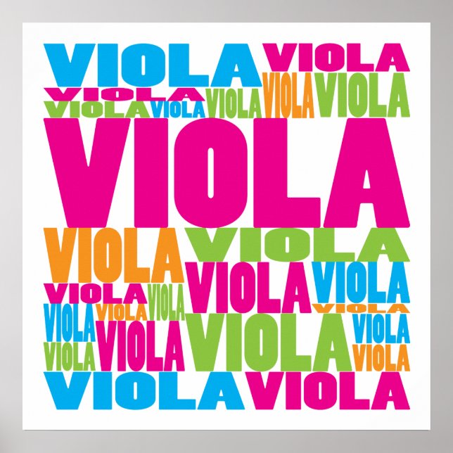 Poster Viola colorée (Devant)