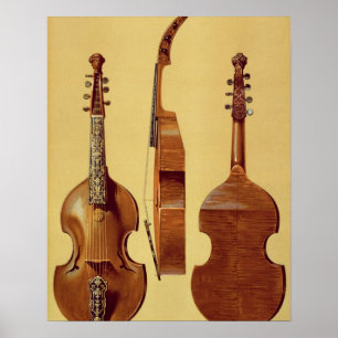 Poster Viola d'Amore, 18ème siècle, de 'Musical Instrum