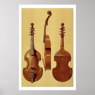 Poster Viola d'Amore, 18ème siècle, de 'Musical Instrum