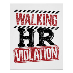 Poster Violation des RH à pied Cauchemar des ressources h