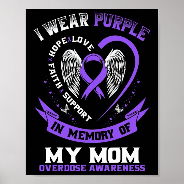 Poster Violet En Mémoire De Ma Mère Conscience De L'Overd (Devant)