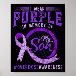 Poster Violet En Mémoire De Mon Fils Surdose Sensibilisat