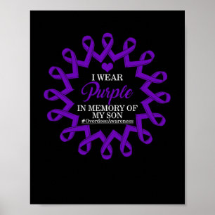 Poster Violet En Mémoire De Mon Fils Surdose Sensibilisat