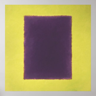 Poster violet, jaune sur vert