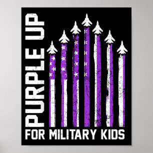 Poster Violet pour les enfants de militaires tout-petit f