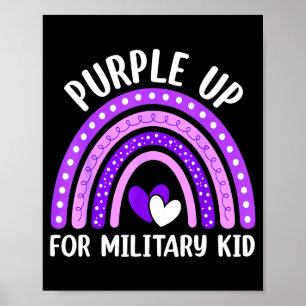 Poster Violet pour les enfants militaires tout-petits fem