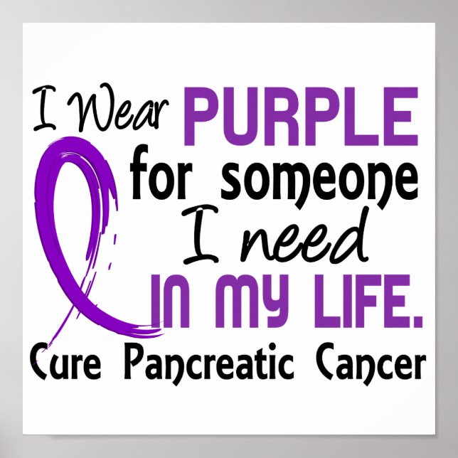Poster Violet Pour Quelqu'Un Qui A Besoin D'Un Cancer Pan (Devant)