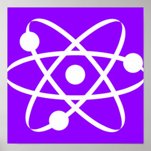 Poster Violet Purple Atom