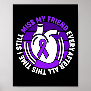 Poster Violet Ribbon Surdose Sensibilisation Mlle Mon Ami