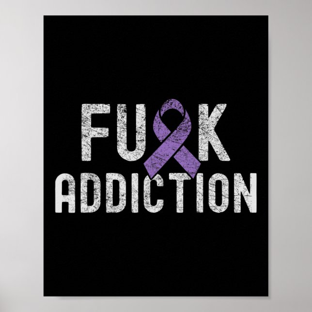 Poster Violet Ruban Fck Conscience de la surdose 1 (Devant)