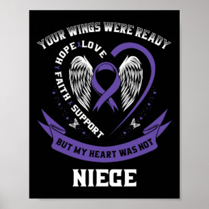 Poster Violet Ruban Pancréatique Cancer Sensibilisation N