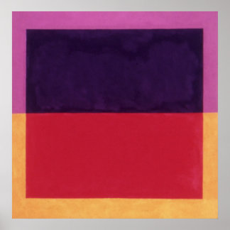 Poster violet sur violet, rouge sur jaune 01.01