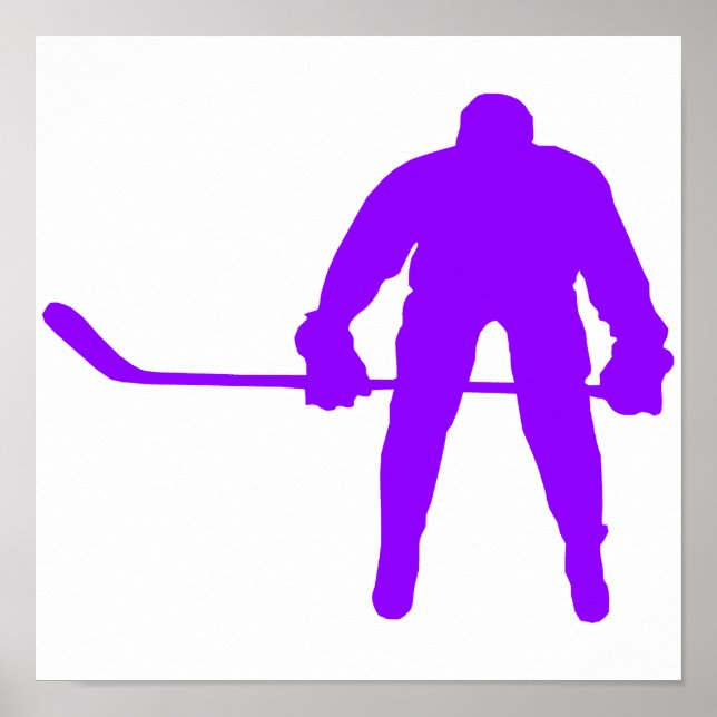 Poster Violet violet de hockey sur glace (Devant)