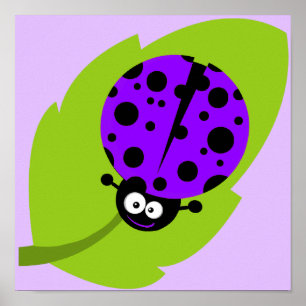 Poster Violet Violet Ladybug