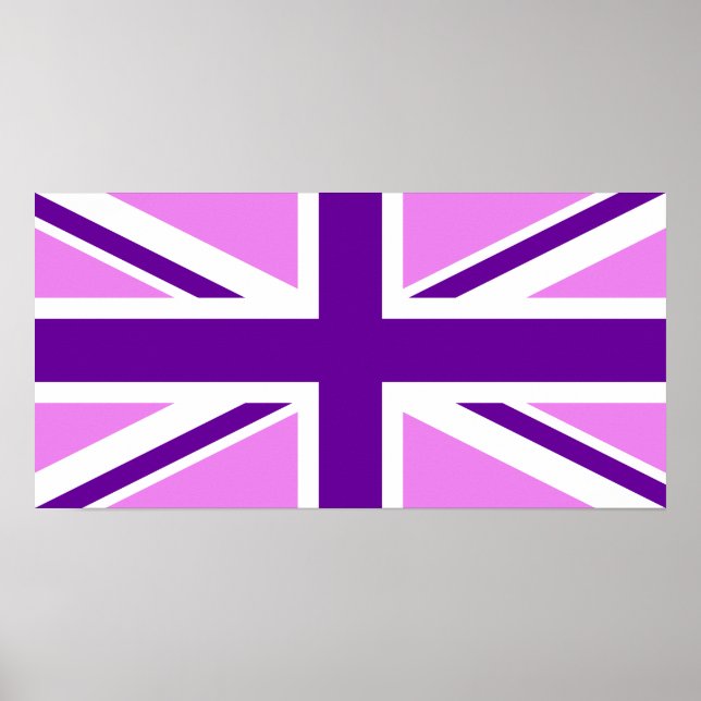 Poster Violet violet Union Jack (Devant)