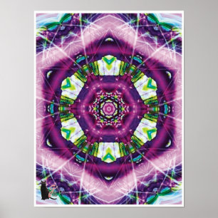 Poster Violette Kaléidoscope